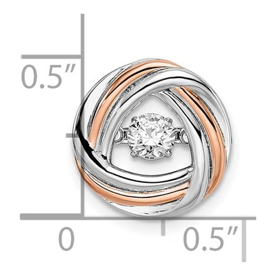 Sterling Silver CZ Slide Pendant – view 4