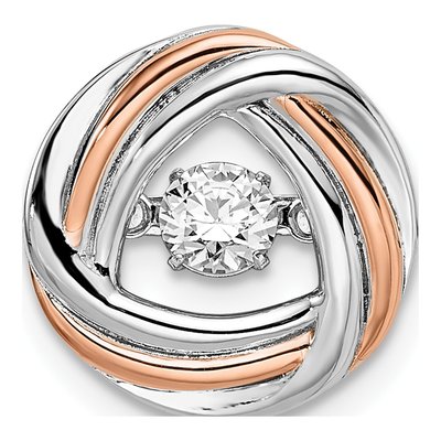 Sterling Silver CZ Slide Pendant