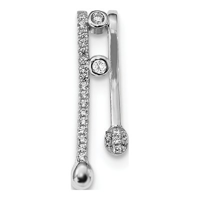 Sterling Silver CZ Slide Pendant