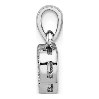 Sterling Silver CZ Heart Pendant – view 3