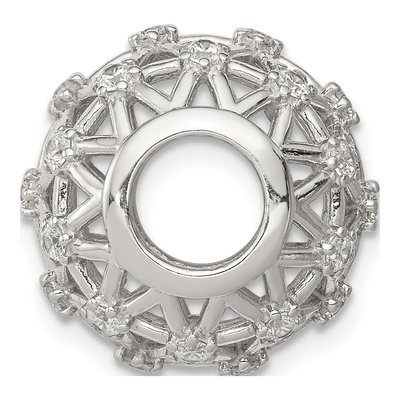 Sterling Silver CZ Slide Pendant – view 2