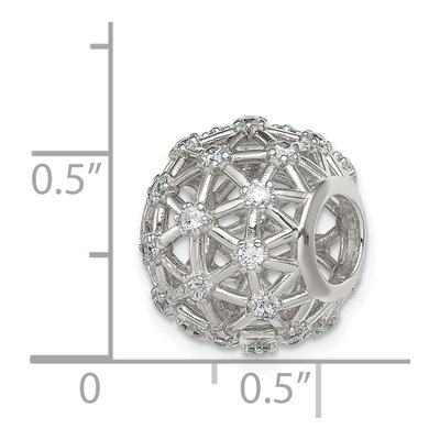 Sterling Silver CZ Slide Pendant – view 3