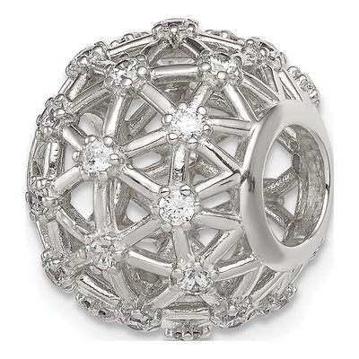 Sterling Silver CZ Slide Pendant
