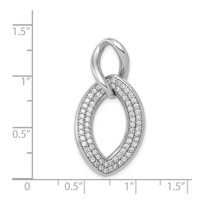 Sterling Silver CZ Pendant – view 3
