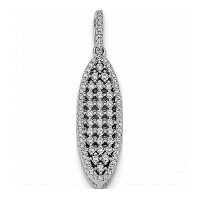 Sterling Silver CZ Pure Fire Pendant