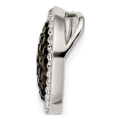 Sterling Silver Crystal Circle Slide Pendant – view 3