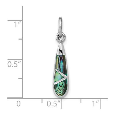 Sterling Silver Abalone Teardrop Pendant – view 3