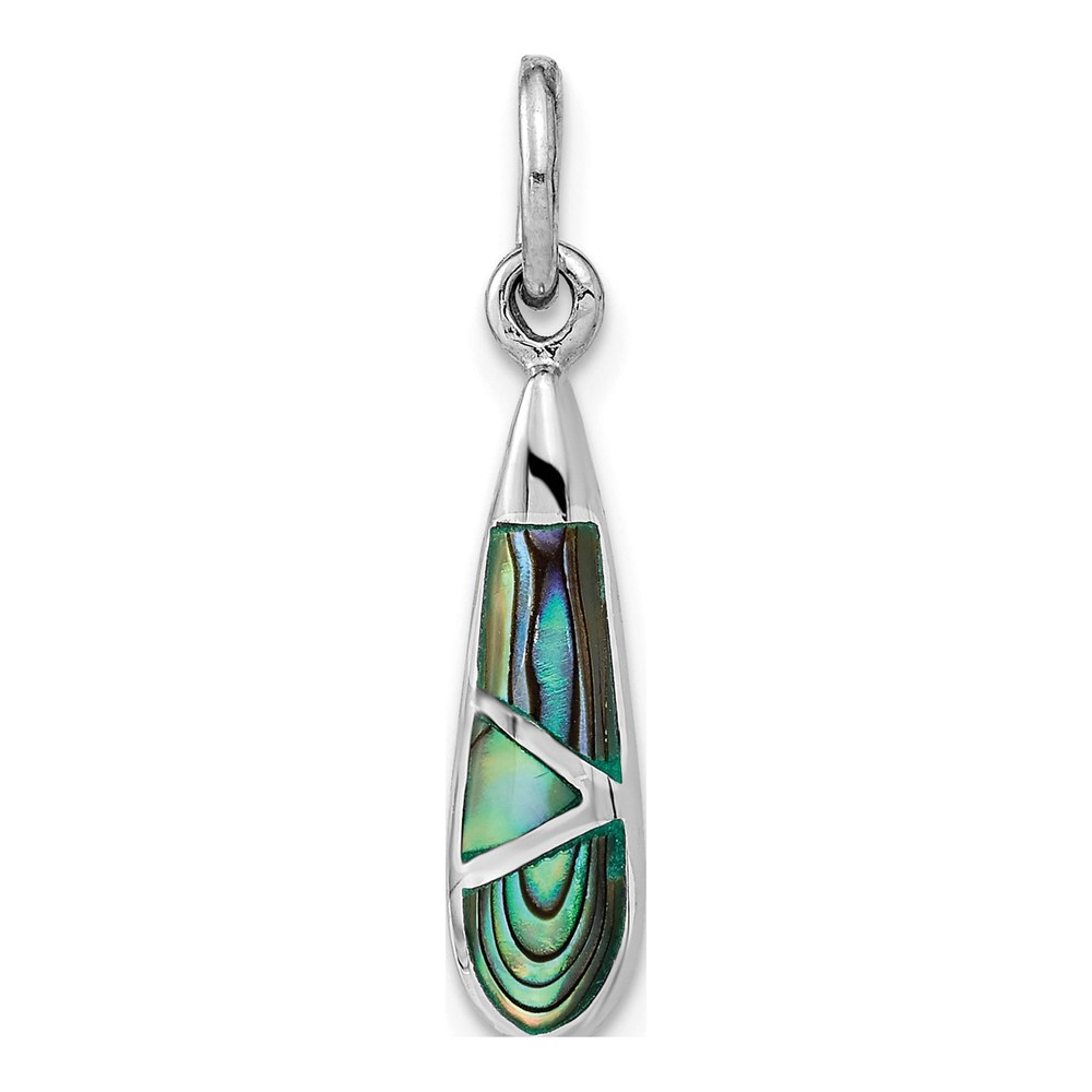 Sterling Silver Abalone Teardrop Pendant