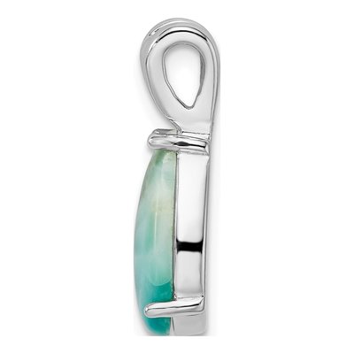Sterling Silver Larimar Teardrop Pendant – view 3
