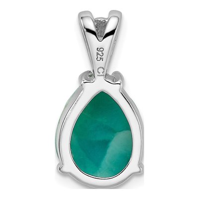 Sterling Silver Larimar Teardrop Pendant – view 4