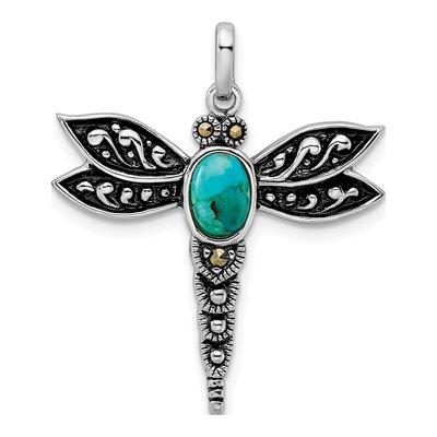 Sterling Silver Dragonfly Pendant