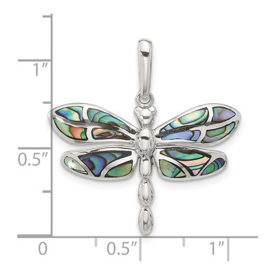 Sterling Silver Abalone Dragonfly Pendant – view 5