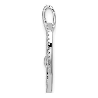 Sterling Silver CZ Heart Pendant – view 3