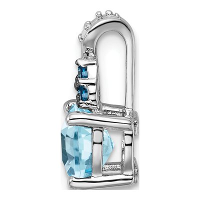 Sterling Silver Sky Blue Topaz & London Blue Topaz Pendant – view 3