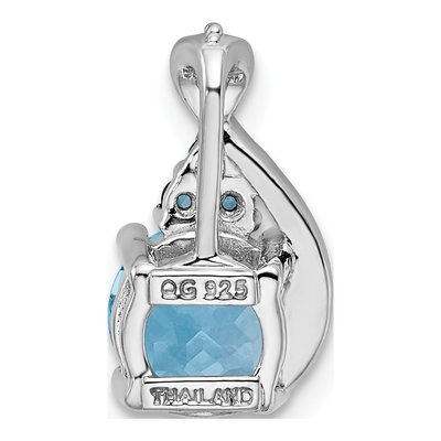 Sterling Silver Sky Blue Topaz & London Blue Topaz Pendant – view 4