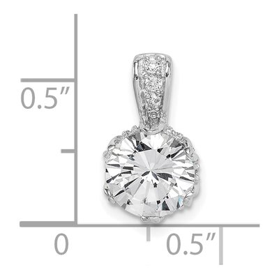 Sterling Silver CZ Pendant – view 5