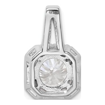 Sterling Silver CZ Halo Pendant – view 4