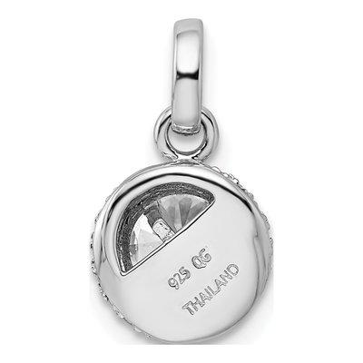 Sterling Silver CZ Swirl Pendant – view 4
