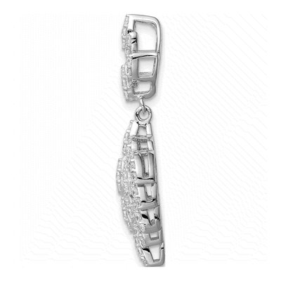 Sterling Silver CZ Dangle Pendant – view 3