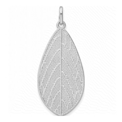 Sterling Silver Leaf Pendant – view 4