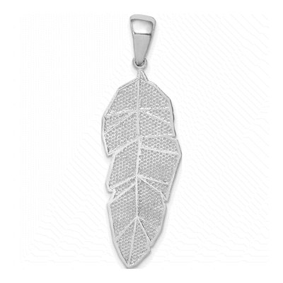 Sterling Silver Leaf Pendant – view 4