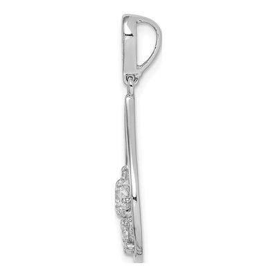 Sterling Silver CZ Round Pendant – view 3