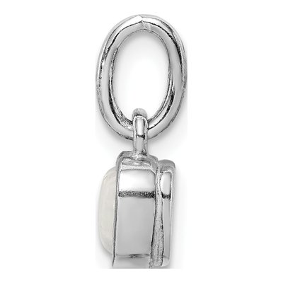 Gold-Plated Sterling Silver Lab-Created Opal Heart Pendant – view 3
