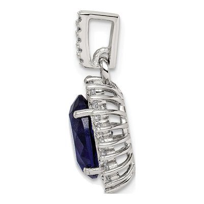 Sterling Silver CZ Clear Pendant – view 3