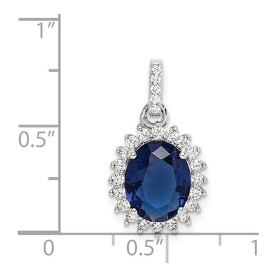 Sterling Silver CZ Clear Pendant – view 5
