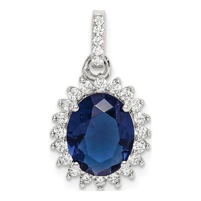 Sterling Silver CZ Clear Pendant