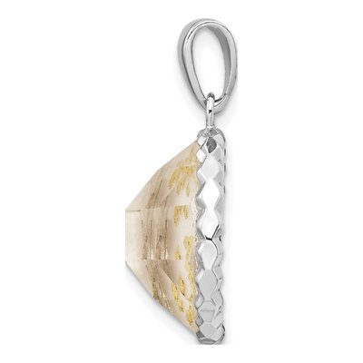 Sterling Silver Mother of Pearl MOP Pendant – view 3