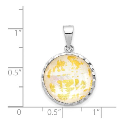 Sterling Silver Mother of Pearl MOP Pendant – view 4