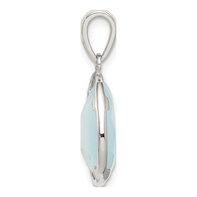 Sterling Silver Blue Chalcedony Pendant – view 3