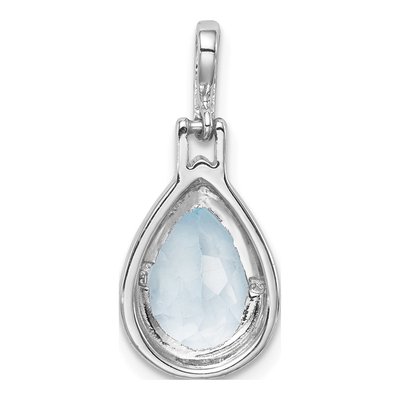 Sterling Silver Sky Blue Topaz Teardrop Pendant – view 4