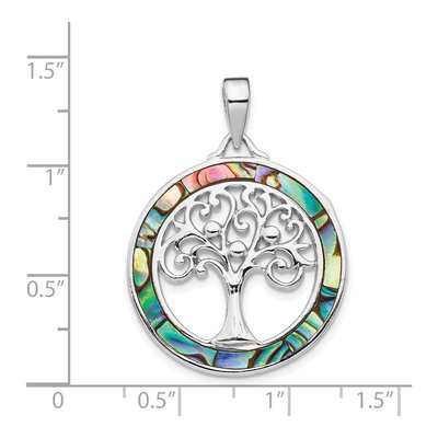 Sterling Silver Abalone Tree of Life Pendant – view 4