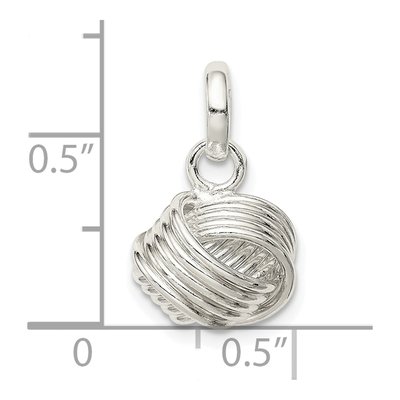 Sterling Silver Love Knot Small Pendant – view 5