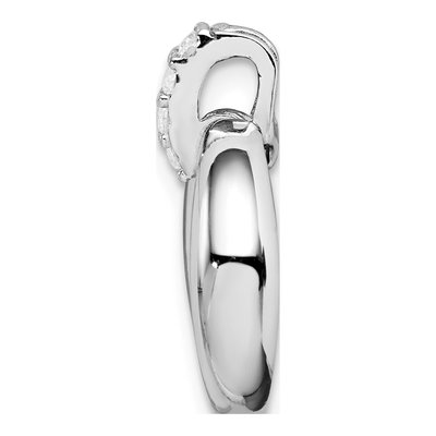 Sterling Silver CZ Round Pendant – view 3