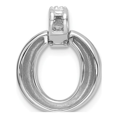 Sterling Silver CZ Round Pendant – view 4
