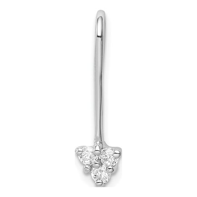 Sterling Silver CZ Arrow Slide Pendant