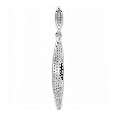 Sterling Silver CZ Leaf Pendant – view 4