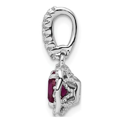 Sterling Silver CZ Corundum Pendant – view 3