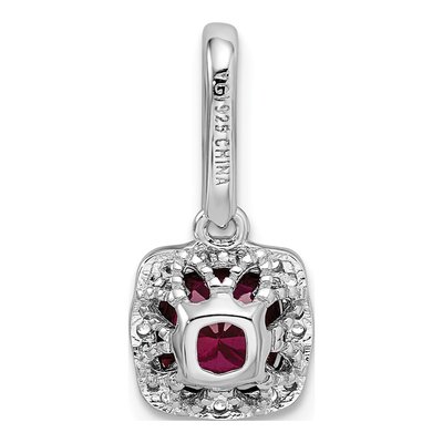 Sterling Silver CZ Corundum Pendant – view 4