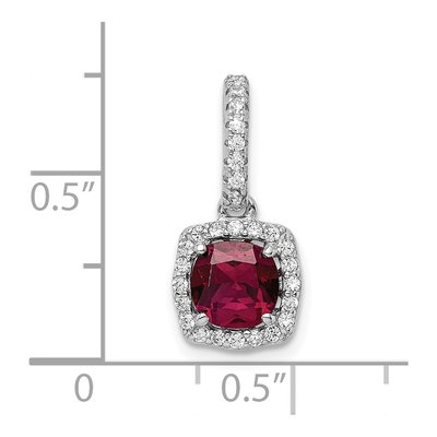 Sterling Silver CZ Corundum Pendant – view 5