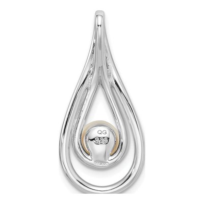 Sterling Silver Freshwater Pearl Teardrop Pendant – view 4