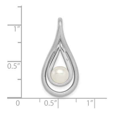 Sterling Silver Freshwater Pearl Teardrop Pendant – view 5