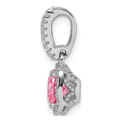 Sterling Silver CZ Slide Pendant – view 3