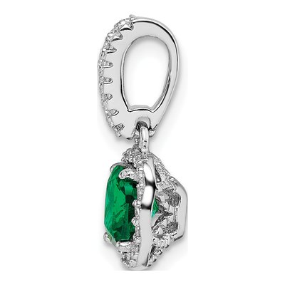 Sterling Silver CZ Slide Pendant – view 3
