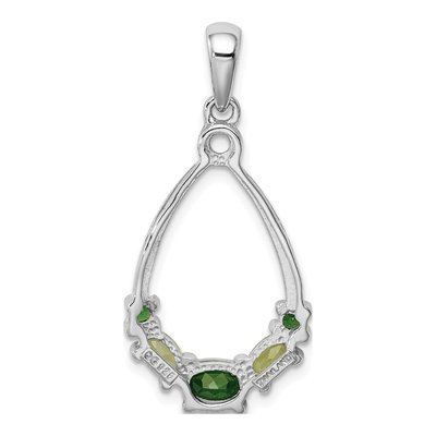 Sterling Silver Peridot Chrome Diopside Pendant – view 4