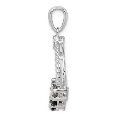 Sterling Silver Peridot Chrome Diopside Pendant – view 3