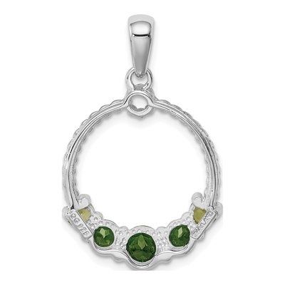 Sterling Silver Peridot Chrome Diopside Pendant – view 4